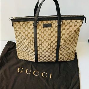 Authentic Gucci Monogram Signature Tote
